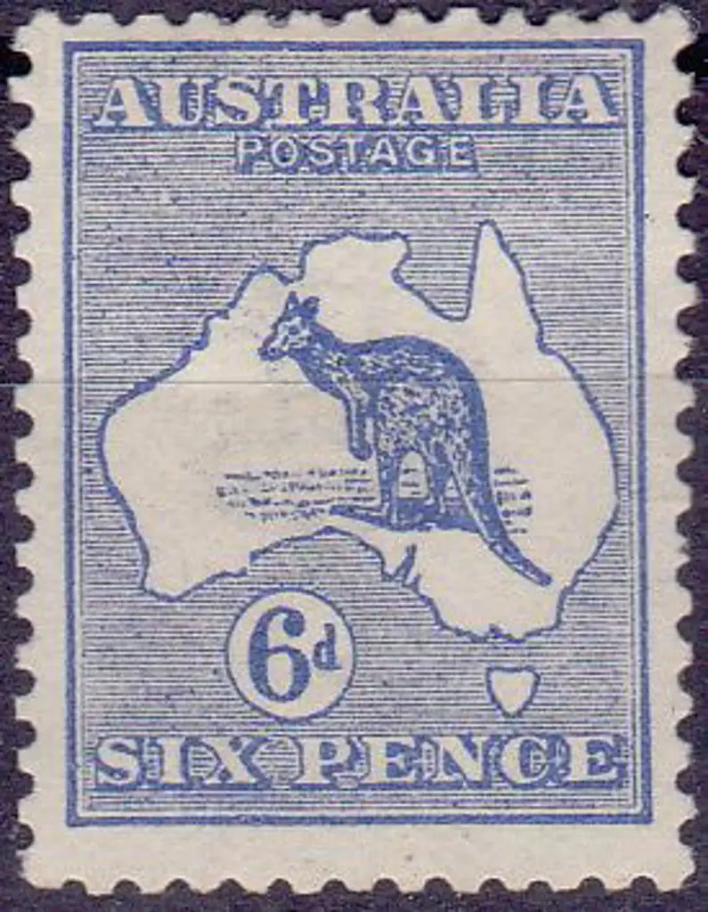 1913 1st watermark 6d ultramarine MLH centred ... Image 1++