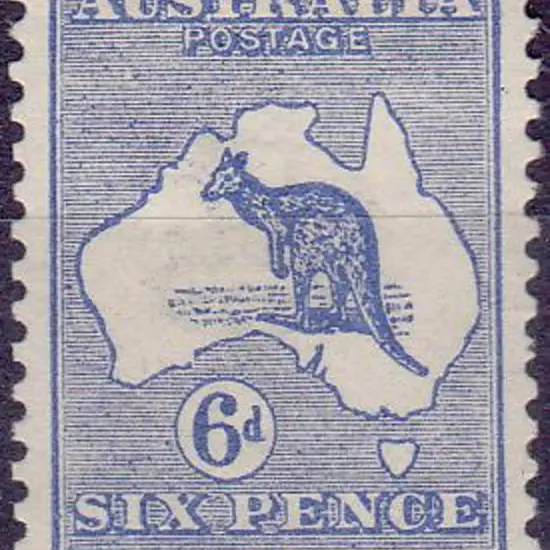1913 1st watermark 6d ultramarine MLH centred ...
