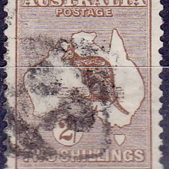 1913 1st watermark 2/- brown with a couple of ...