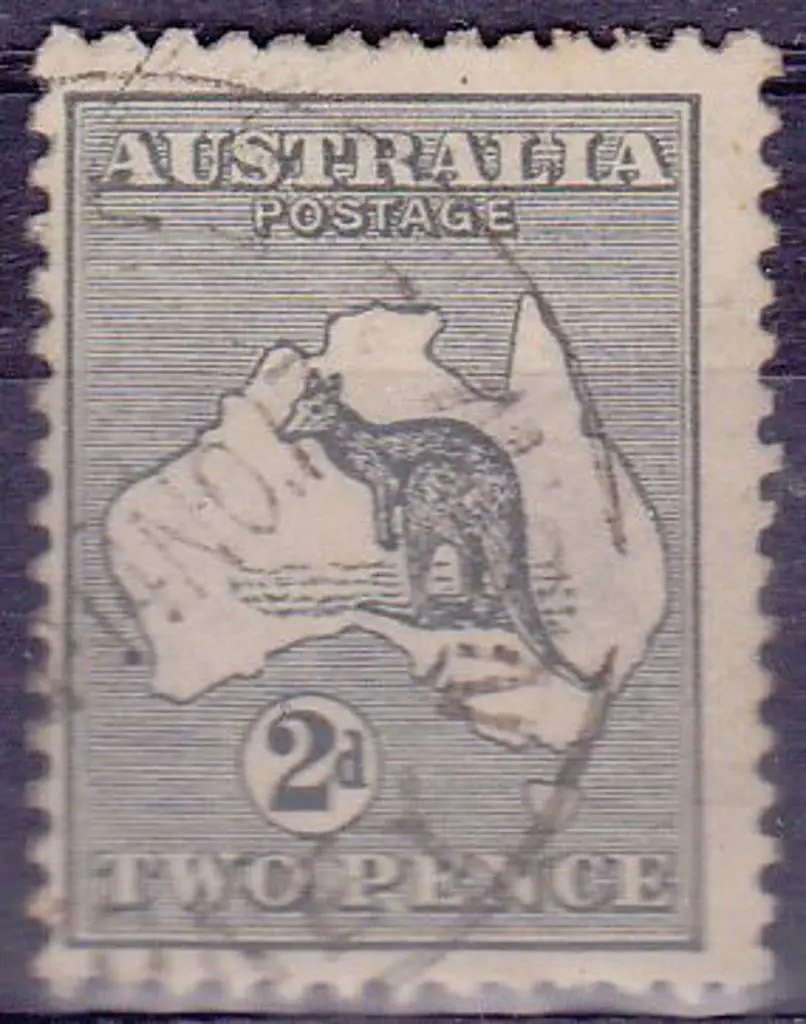1915-28 3rd watermark 2d grey with wmk inverted. ... Image 1++