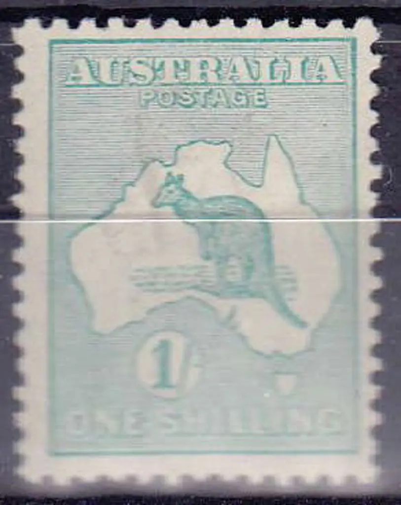 1915-28 3rd watermark 1/- green Die II MLH with ... Image 1++