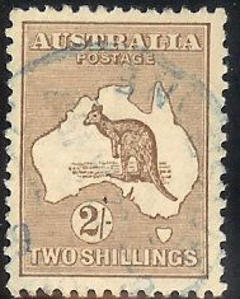1915-28 3rd watermark 2/- brown with inverted wmk. ... Image 1++