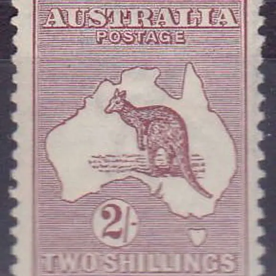 1923-24 New Colours 2/- maroon Die II. Centred ...