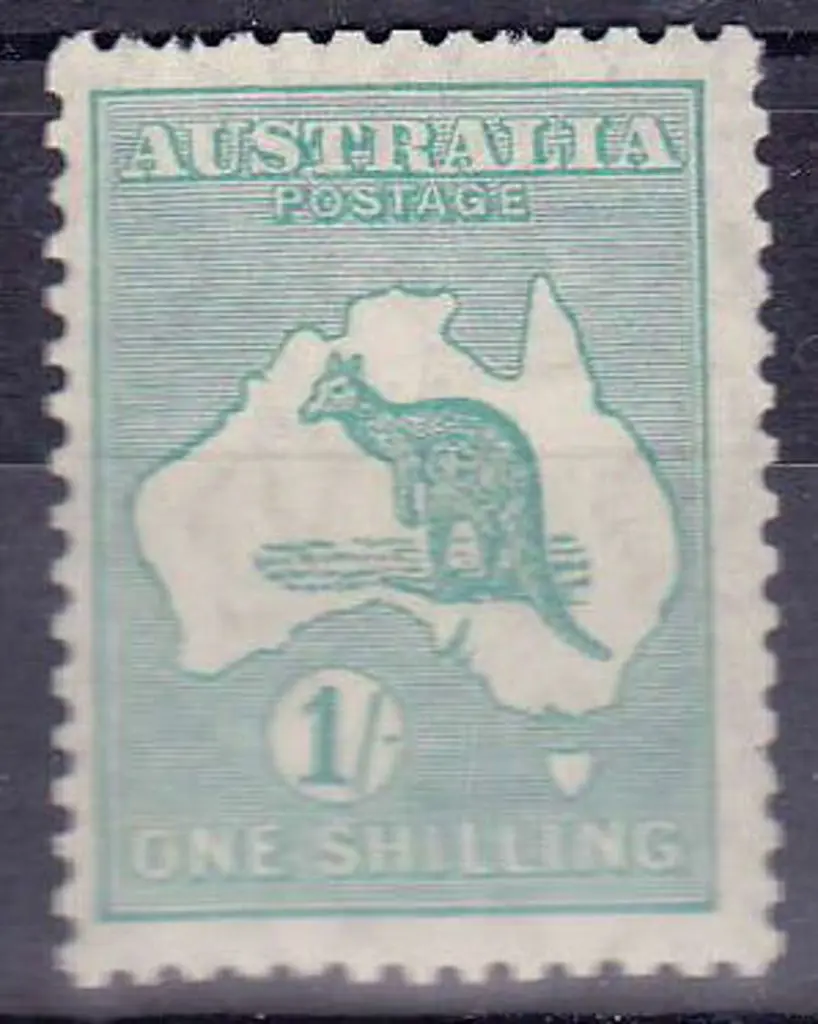 1929-30 Small Multiple watermark 1/- blue-green ... Image 1++
