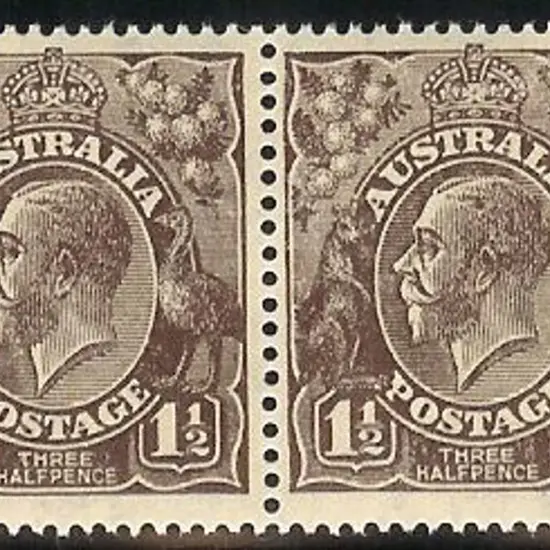 1918-20 Large Multiple watermark 1½d black-brown ...
