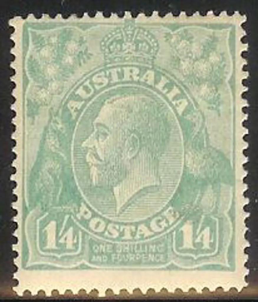 1918-23 Single watermark 1/4d dull greenish-blue ... Image 1++