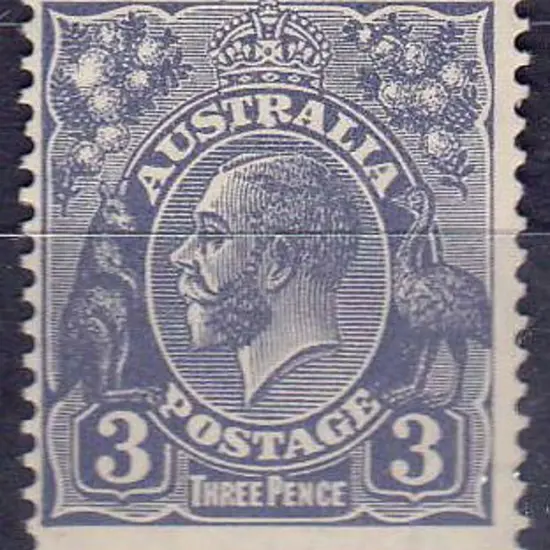 1926-30 Single watermark perf 14 3d dull blue ...