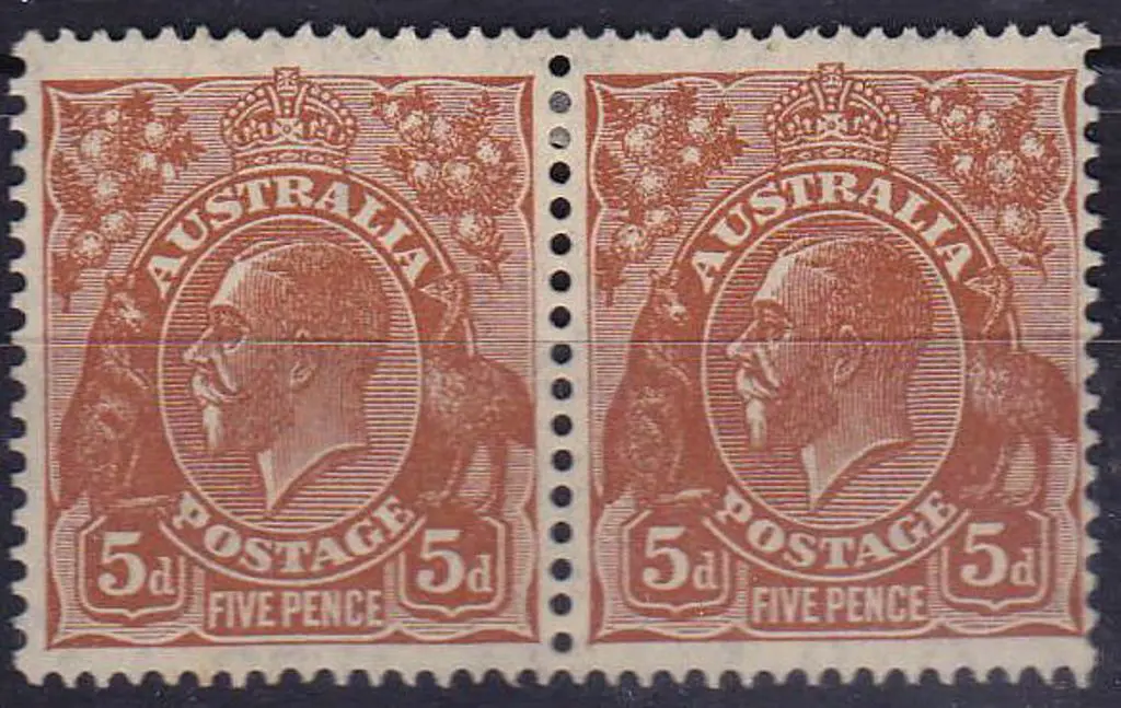1931-36 C of A watermark 5d orange-brown (ACSC ... Image 1++