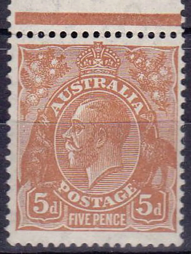 1931-36 C of A watermark 5d yellow brown shade ... Image 1++