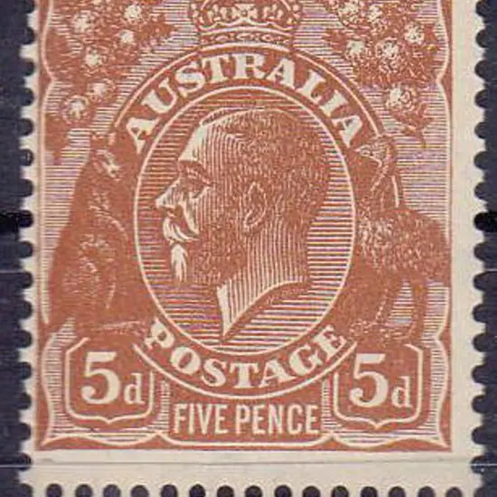 1931-36 C of A watermark 5d yellow brown (deep) ...