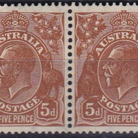 1931-36 C of A watermark 5d deep yellow-brown ...