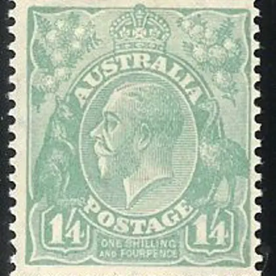1931-36 C of A watermark 1/4d turquoise MLH ...