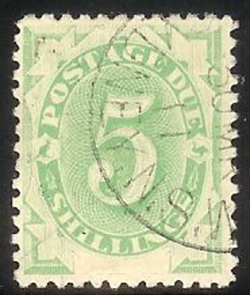 1902  5/- emerald "blank at base" with crisp 1911 ... Image 1++