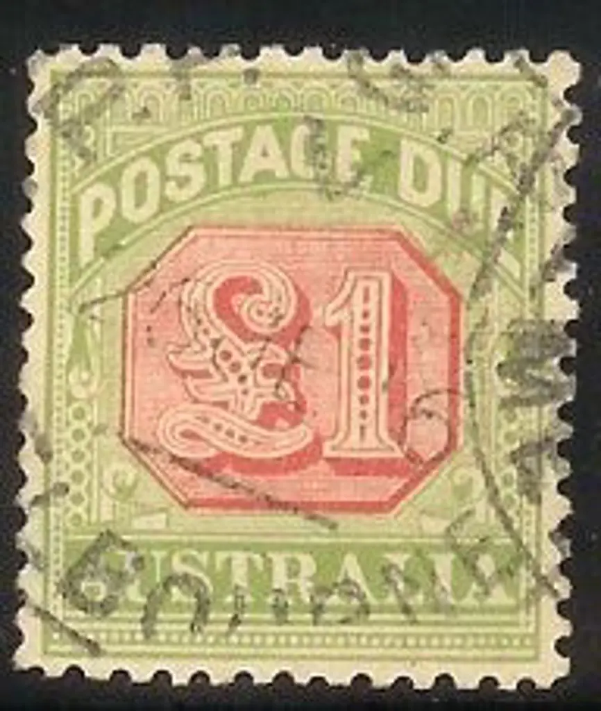 1909/10 £1 rosine & yellow-green. F/U appearance ... Image 1++