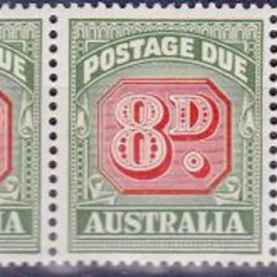 1958/60 8d no wmk horiz strip of 5 with side ...