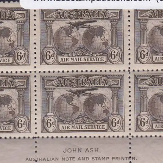 1931 6d Kingsford Smith Airmail  in dull brown ...