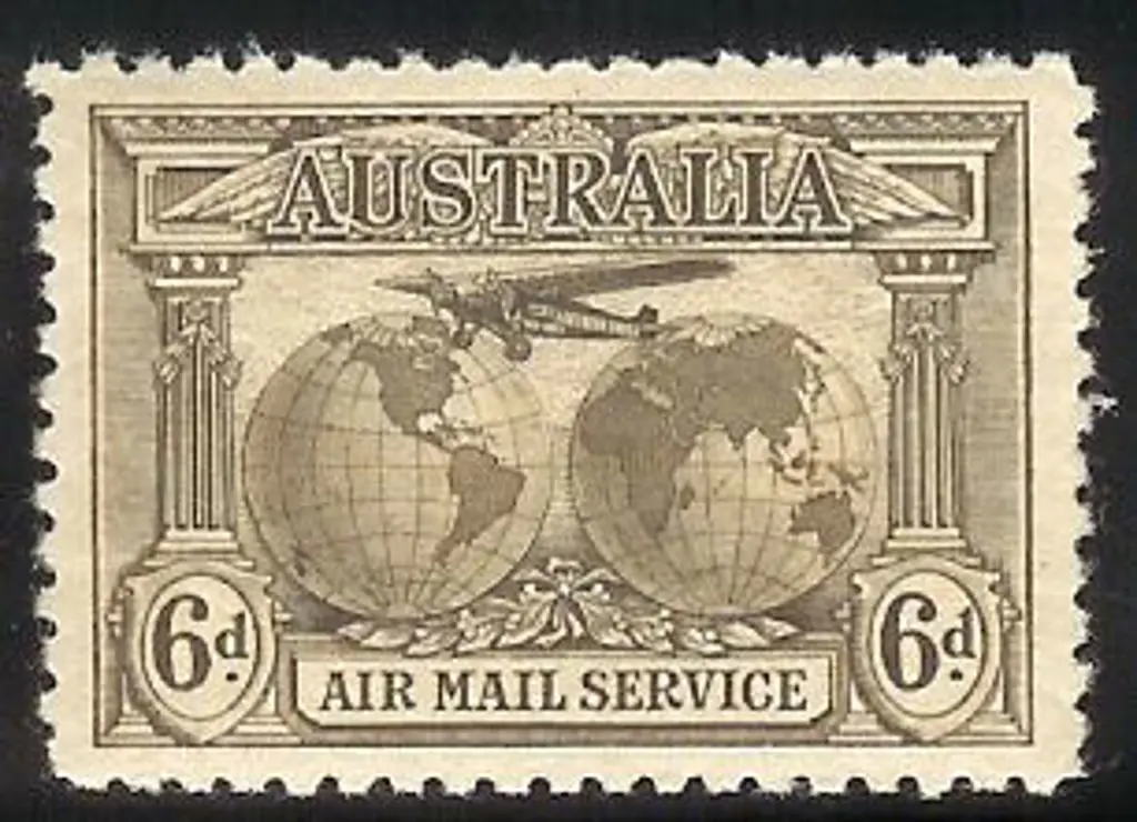 1931 6d Kingsford Smith Airmail with "re-entry to ... Image 1++