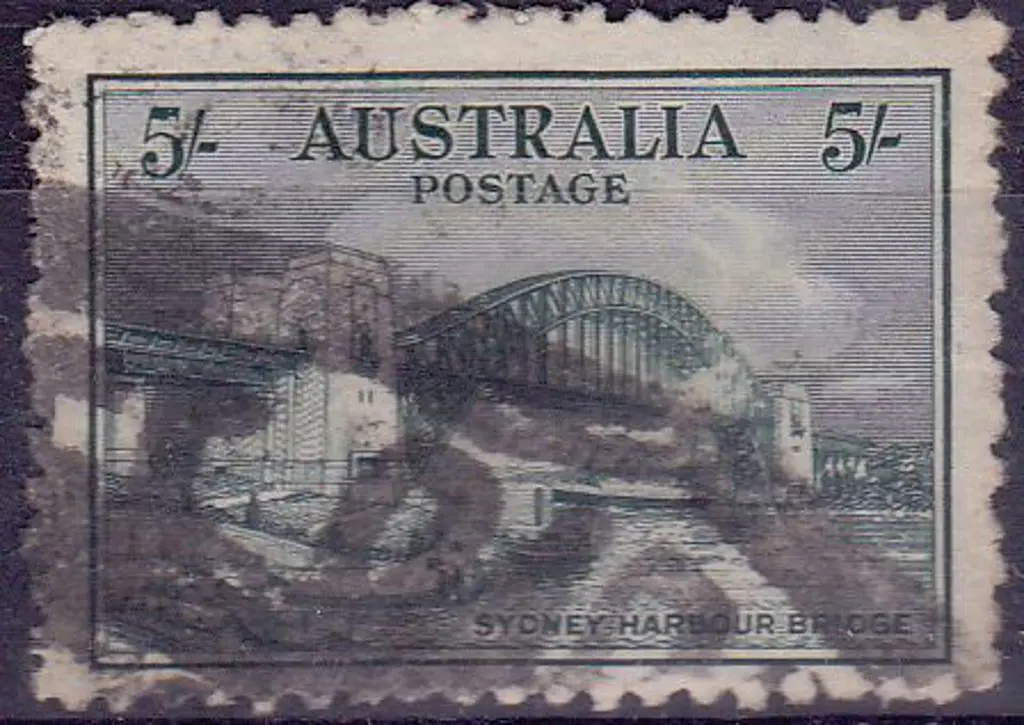 1932 5/- Sydney harbour Bridge. Sound postally ... Image 1++