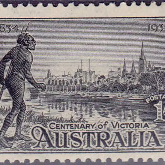 1934 1/- Victoria Centenary Perf. 11½ MUH SG 149a