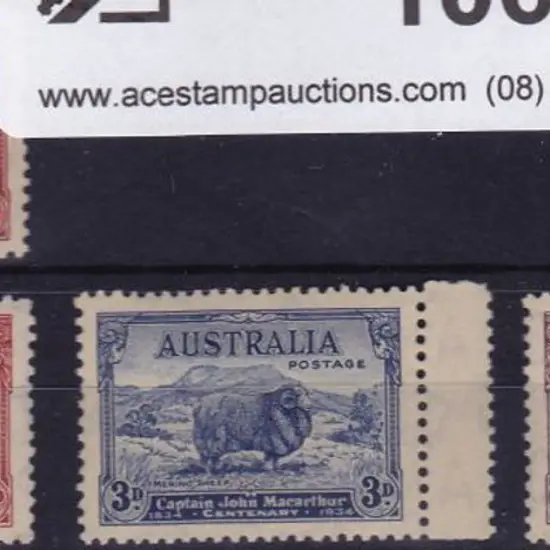 1934 Macarthur set of 4 incl 2d dark hills. Fresh ...