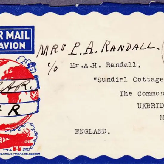 1934 airmail cover designed by The Philatelic ...