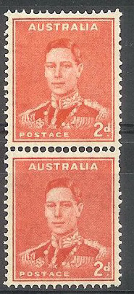 1937 2d scarlet KGVI coil pair MLH/MUH with some ... Image 1++