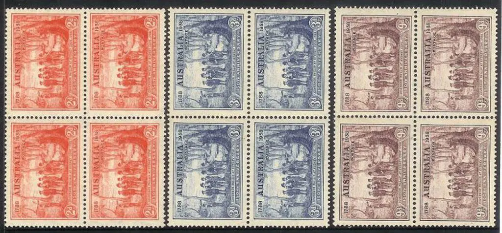 1937 NSW Sesquicent set in MUH/MLH blocks, the ... Image 1++