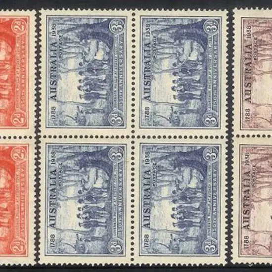 1937 NSW Sesquicent set in MUH/MLH blocks, the ...