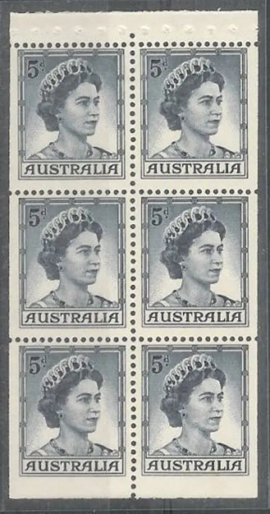 1959/63 5d QEll booklet pane G 7/6. Retouch to ... Image 1++