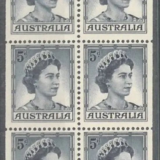 1959/63 5d QEll booklet pane G 7/6. Retouch to ...