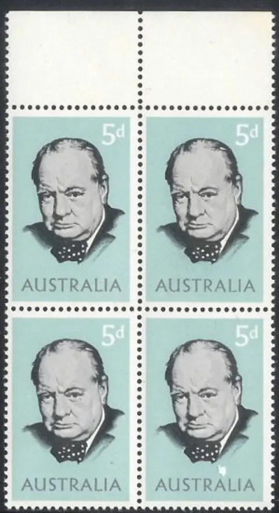 1965 5d Churchill on helecon paper. MUH top ... Image 1++