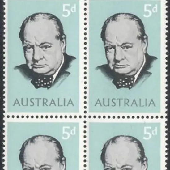 1965 5d Churchill on helecon paper. MUH top ...