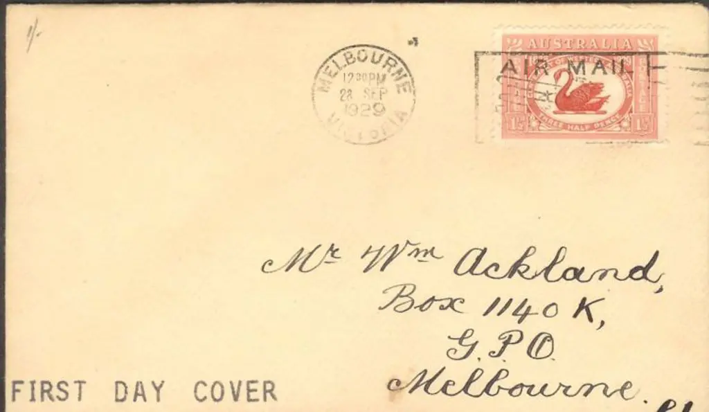 1929 (28th Sept) 1½d WA Cent FDC on plain hand ... Image 1++