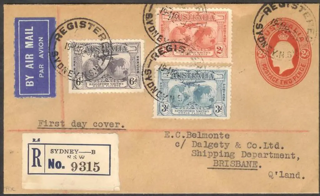 1931 (19th March) Kingsford Smith set of 3 FDC on ... Image 1++