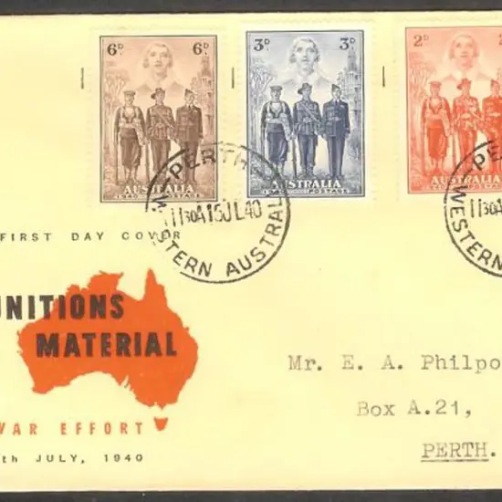 1940 (15th July) AIF set of 4 on illust FDC with ...