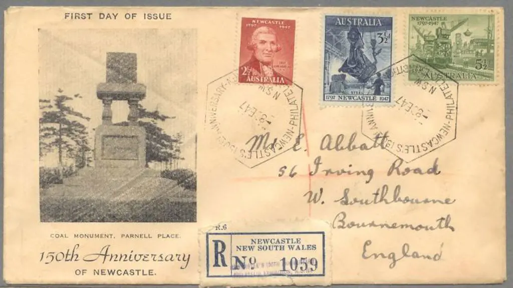1947 (8th Sept) 150th Anniv of Newcastle illust ... Image 1++