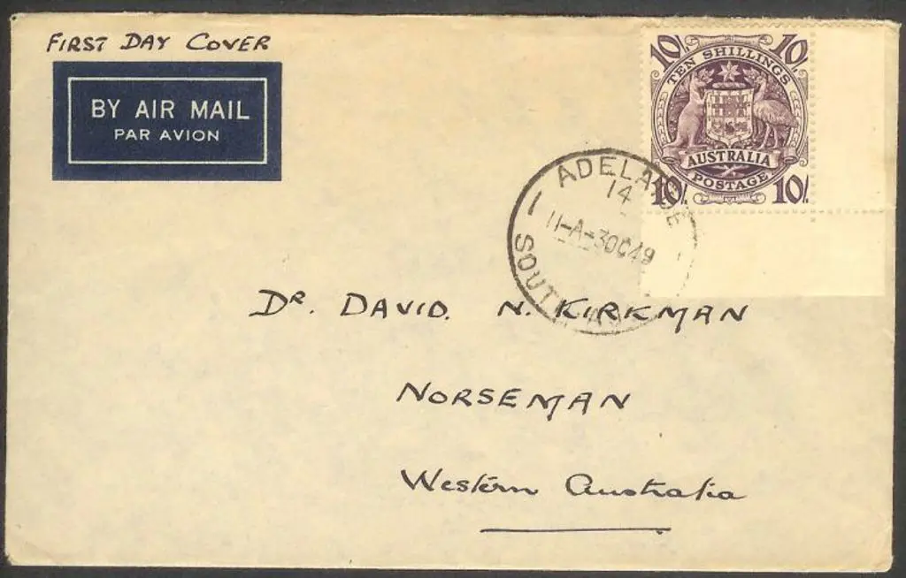 1949 (3rd Oct) 10/- Arms (bottom right corner ... Image 1++