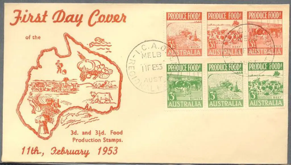 1953 (11th Feb) Produce Food strips of 3 on illust ... Image 1++