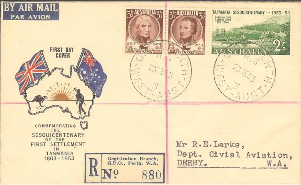 1953 (23rd Sept) Tasmania set of 3 on Challis ... Image 1++