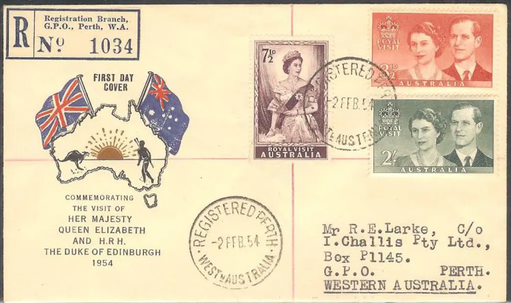 1954 (2nd Sept) Royal Visit set of 3 on Challis ... Image 1++