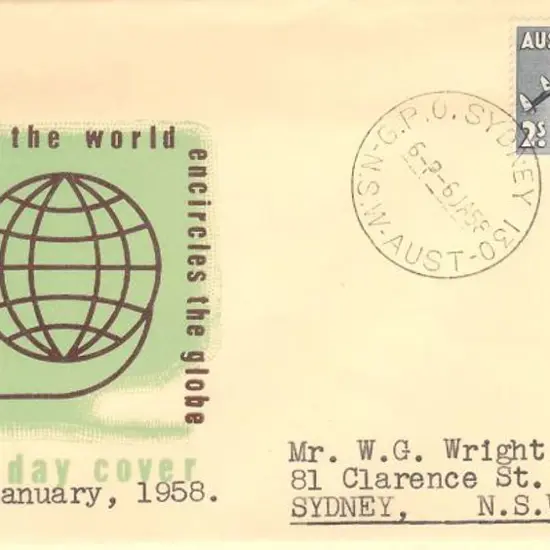 1958 (6th Jan) Qantas Royal FDC pmkd GPO Sydney. ...