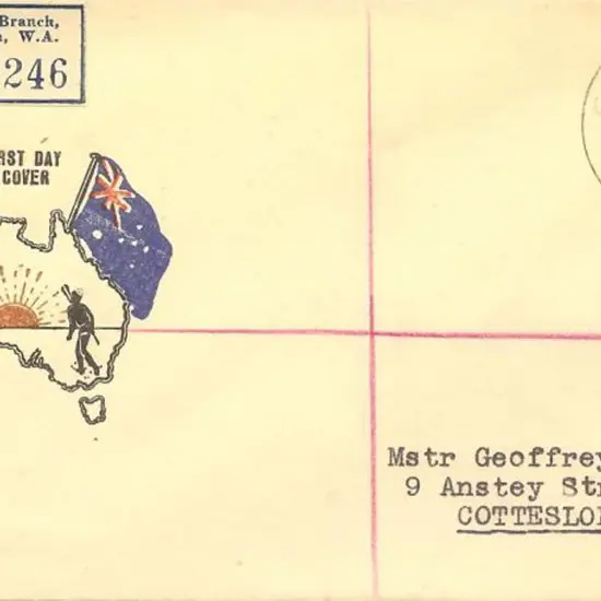 1959 (18th Mar) 3/- Waratah on Challis Registered ...