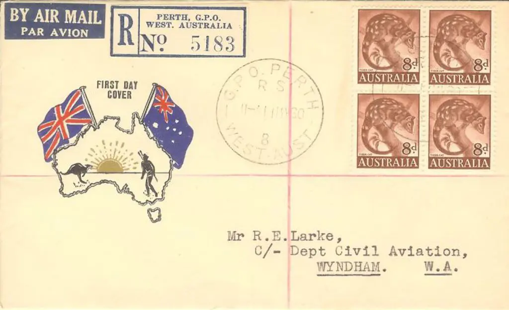 1960 (11th May) 8d Tigercat block of 4 on Challis ... Image 1++