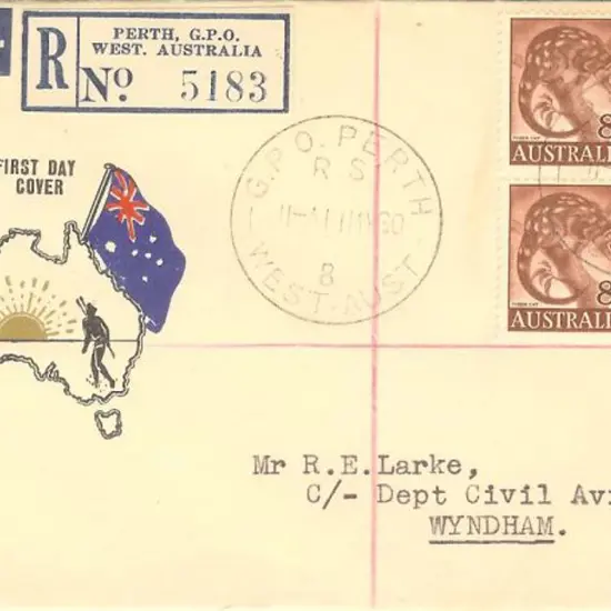 1960 (11th May) 8d Tigercat block of 4 on Challis ...