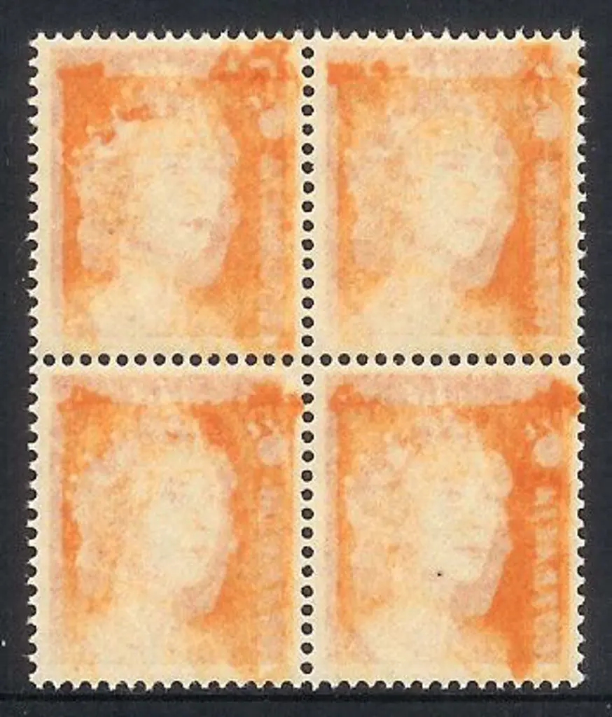 1966 6c orange QEII block of 4 with strong full ... Image 1++
