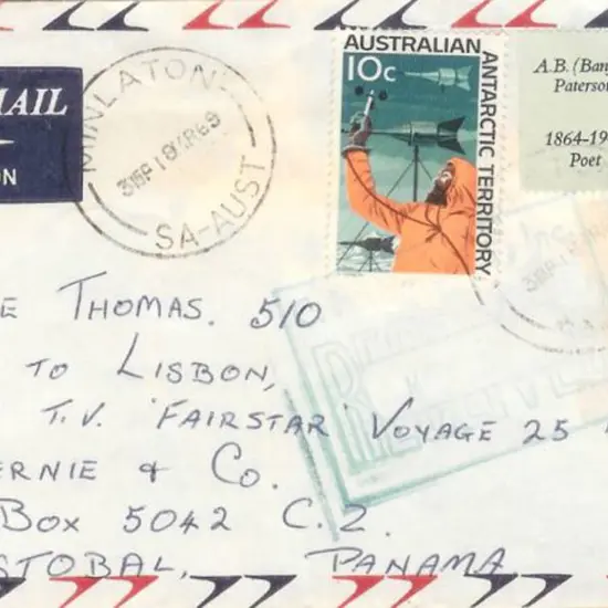 1969 (18th Mar) Airmail env addressed to Panama ...