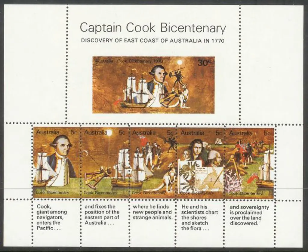 1970 Captain Cook M/S privately perforated around ... Image 1++