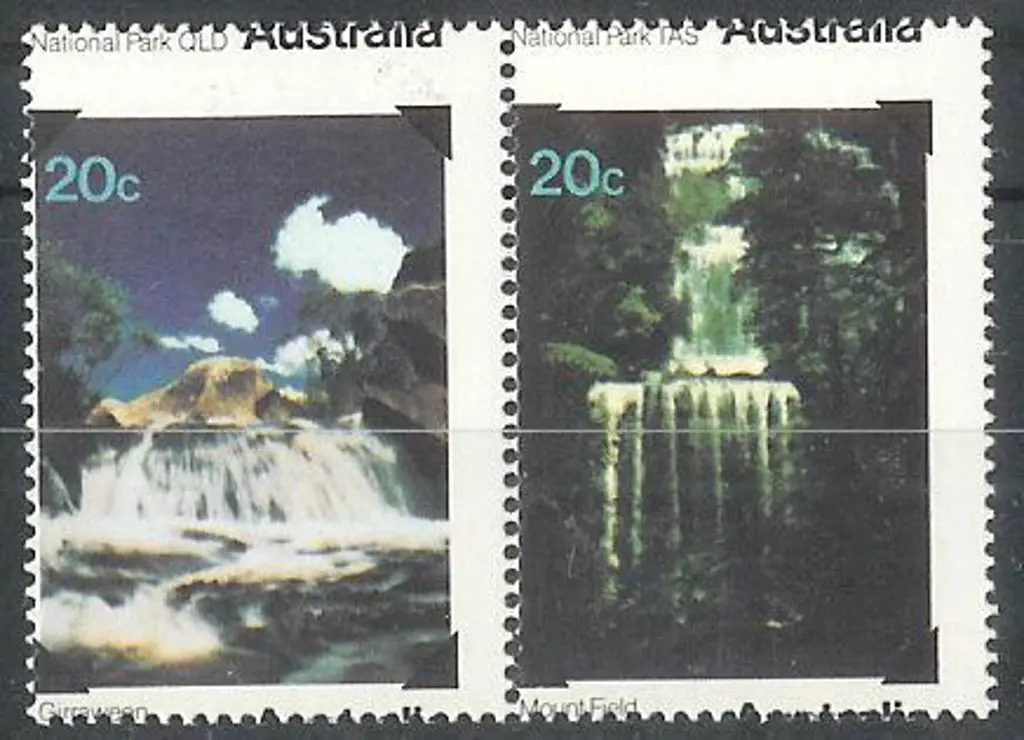 1979 National Park pair "Falls" se-tenant pair ... Image 1++