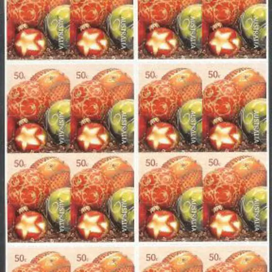 2008 $10 Christmas bauble self adhesive booklet ...