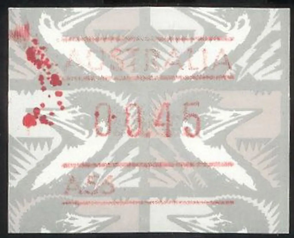 1996 (January) Late use of Emu paper on 45c Frama ... Image 1++